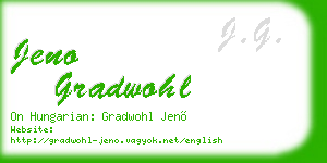 jeno gradwohl business card