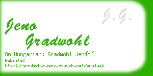 jeno gradwohl business card